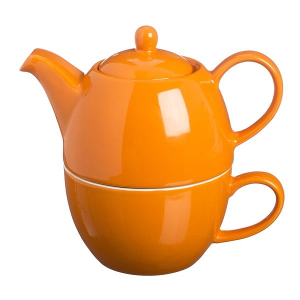 Čajová kanvica s hrnčekom čaju One Bright Orange, 400 ml