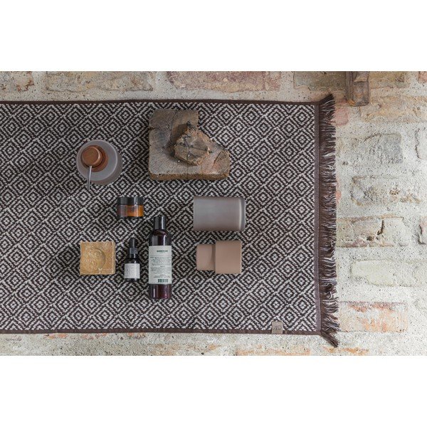 Tmavohnedá textilná kúpeľňová predložka 50x80 cm Morocco – Mette Ditmer Denmark-image-1