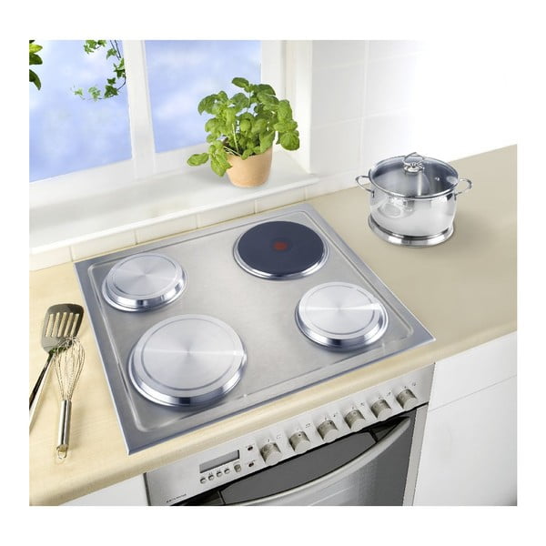 Ochranné podložky na sporák v súprave 4 ks z nehrdzavejúcej ocele 20x20 cm – Wenko-image-3