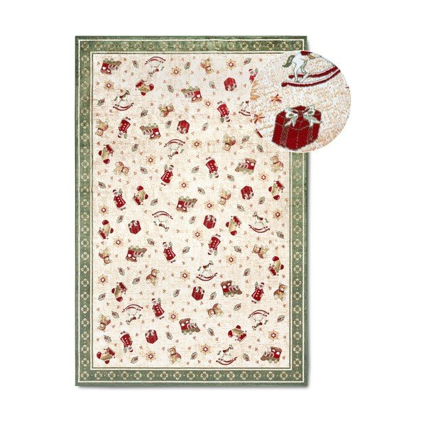 Zelený koberec s vianočným motívom s prímesou bavlny 160x230 cm Toy's Delight Green Christmas – Villeroy&Boch