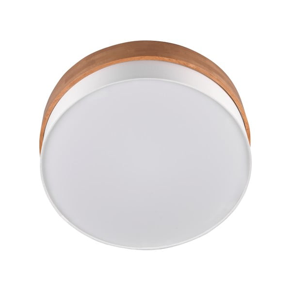 Stropné svietidlo v bielo-prírodnej farbe s textilným tienidlom Seasons – Trio-image-4