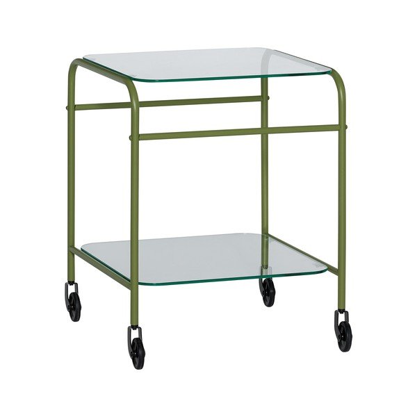 Kovový servírovací stolík na kolieskach 42x43 cm Zephyr – Hübsch