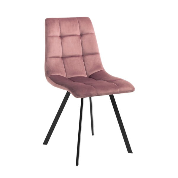 Ružové zamatové jedálenské stoličky v súprave 2 ks Toffee – Tomasucci