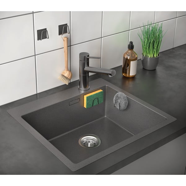 Kovový držiak na hubku bez vŕtania – Metaltex-image-1