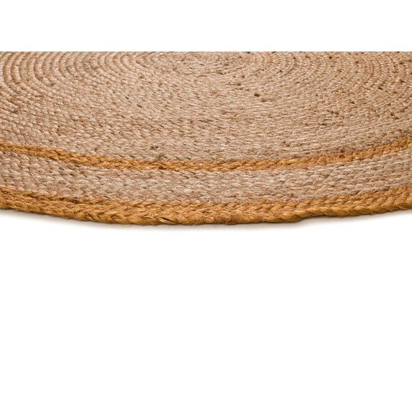 Okrúhly koberec v prírodnej a horčicovej farbe ø 120 cm Mahon – Universal-image-3
