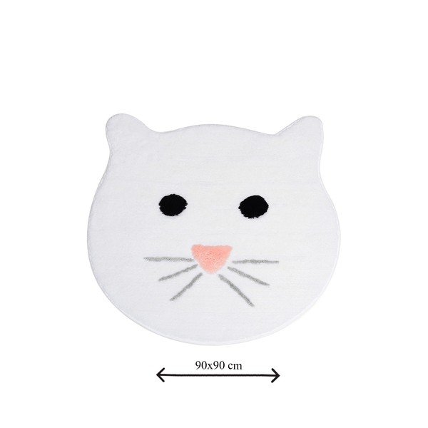 Biela kúpeľňová predložka 90x90 cm – Foutastic-image-3