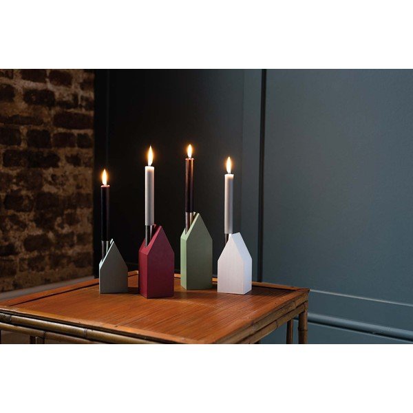 Drevené/kovové svietniky v súprave 4 ks – Remember-image-1