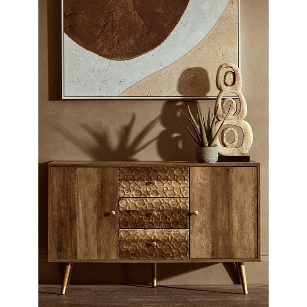Komoda v tmavo prírodnej farbe 114x70x39 cm Frida – Premier Housewares-image-1