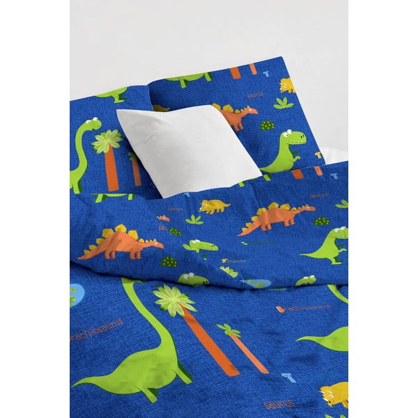 Modré detské obliečky na jednolôžko 140x200 cm Dinolar – Mijolnir-image-2