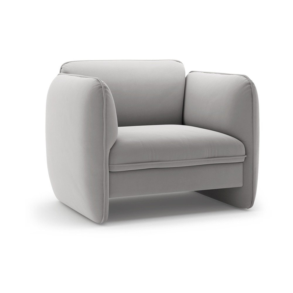 Svetlosivé zamatové kreslo Georgia – Micadoni