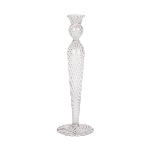 Sklenený svietnik PT LIVING Swirl, výška 26,5 cm