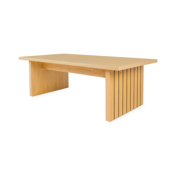 Konferenčný stolík s doskou v dubovom dekore v prírodnej farbe 60x120 cm Stripe - Woodman-image-3