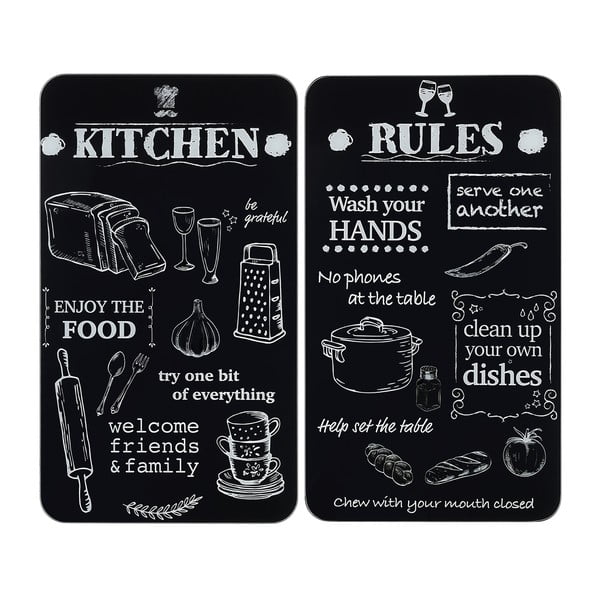 Kryty na sporák z tvrdeného skla v súprave 2 ks 52x30 cm Kitchen Rules – Maximex