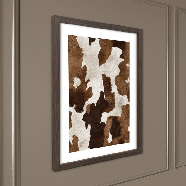 Tlačený obraz s rámom 30x40 cm Cowhide – Styler-image-1