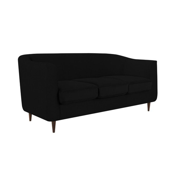 Čierna zamatová pohovka Kooko Home Glam, 175 cm-image-2