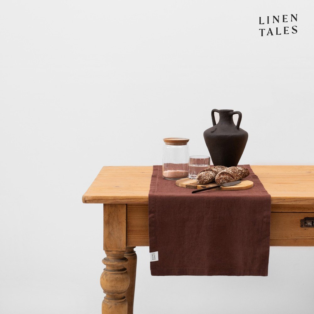 E-shop Ľanový behúň na stôl 40x150 cm Chocolate – Linen Tales