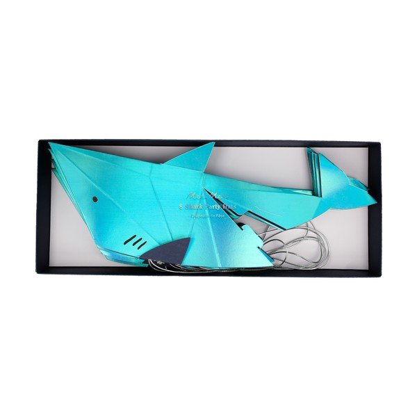 Papierové čiapky v súprave 8 ks Shark – Meri Meri-image-4