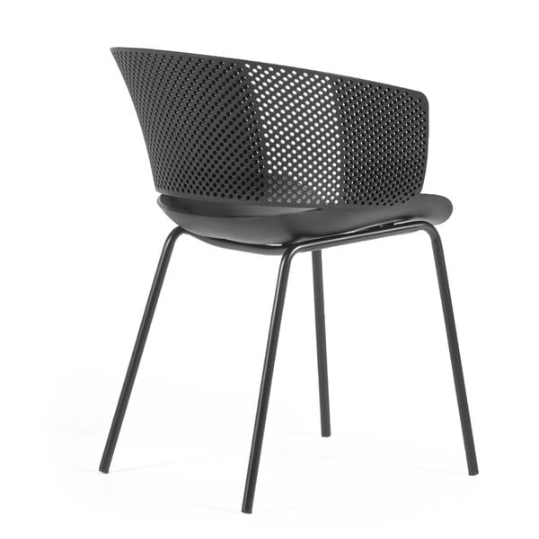 Čierne jedálenské stoličky v súprave 4 ks Yeray – Kave Home-image-3