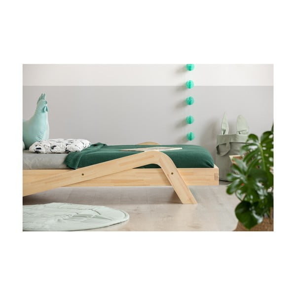 Detská posteľ z borovicového dreva Adeko Zigzag, 80 × 200 cm-image-3