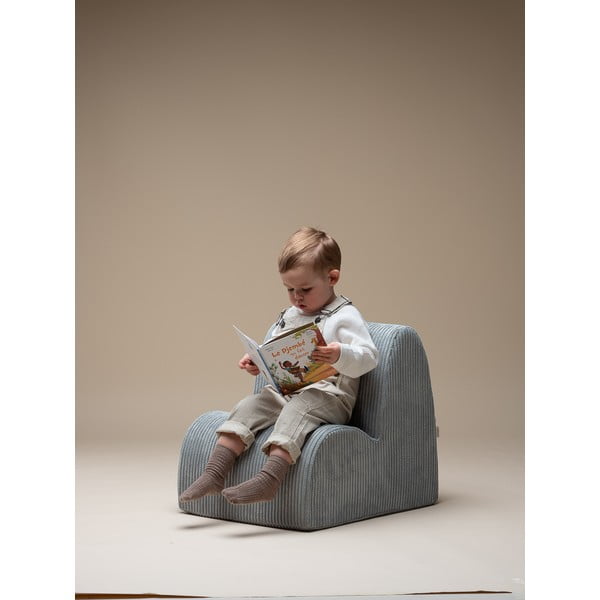 Menčestrové detské kresielko v mentolovej farbe Cloud – Wigiwama-image-1