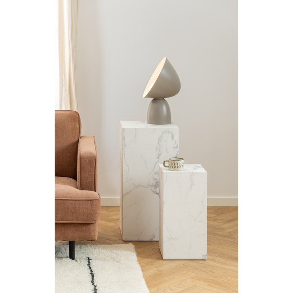 Biele konferenčné stolíky v dekore mramoru v súprave 2 ks 35x35 cm Dice – Actona-image-1