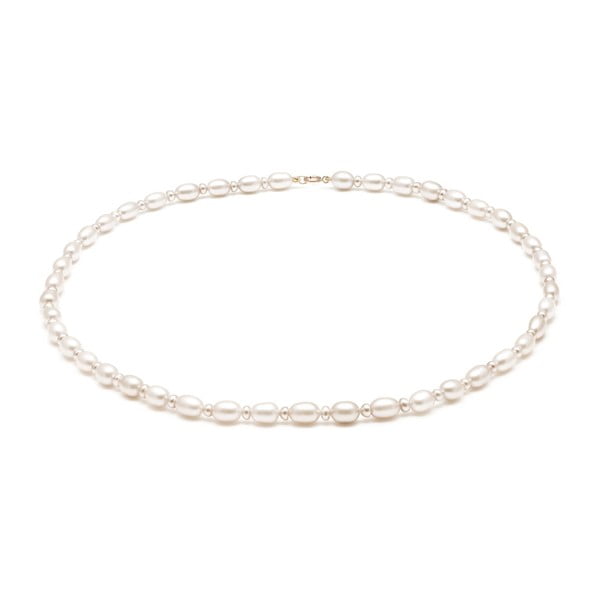 Biely perlový náhrdelník GemSeller Mans