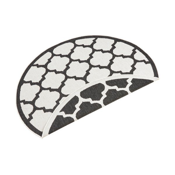 Čierno-krémový vonkajší koberec NORTHRUGS Palermo, ⌀ 200 cm-image-3