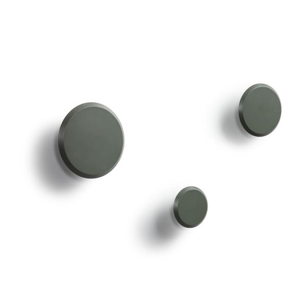 Sivozelené nástenné drevené háčiky v súprave 3 ks Nadua – Kave Home