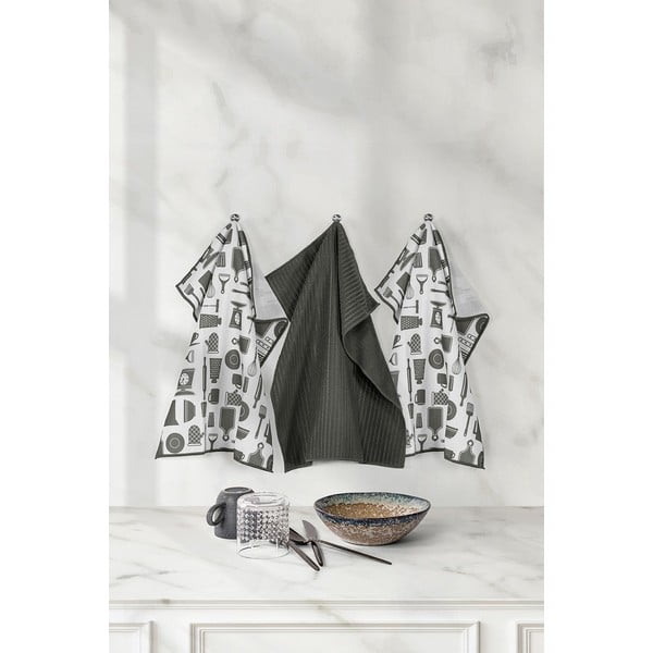 Utierky v súprave 3 ks z mikrovlákna 48x40 cm Essential - Tiseco Home Studio-image-1