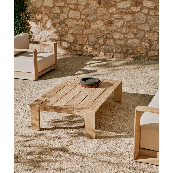 Záhradný konferenčný stolík z masívu akácie 82,5x140 cm Ambra – Kave Home-image-1