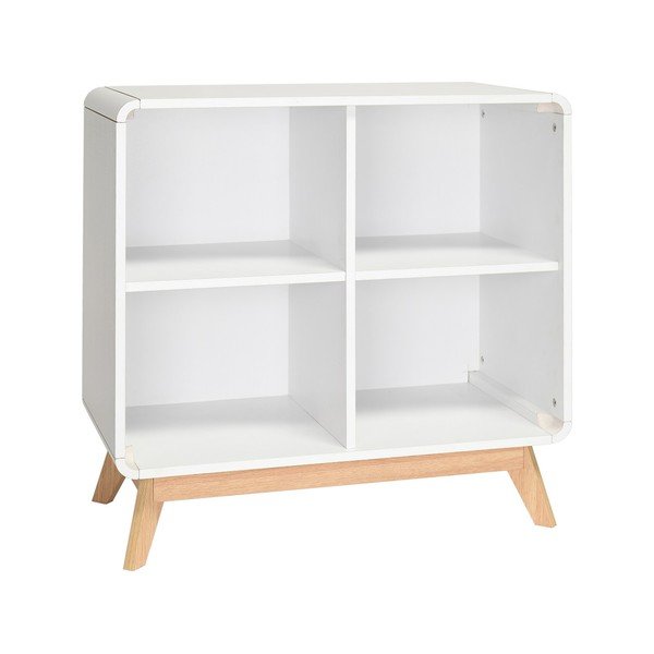 Biela knižnica 75x75 cm Caitlin – Støraa-image-2