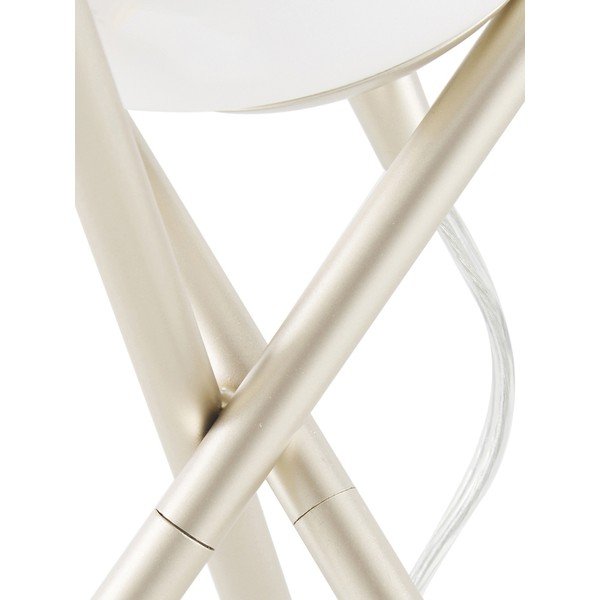 Biela stolová lampa so skleneným tienidlom Westwing Collection Erik, výška 33 cm-image-2
