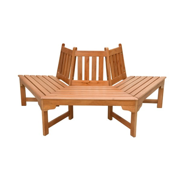 Drevená záhradná lavica v prírodnej farbe Ontario – Garden Pleasure-image-2