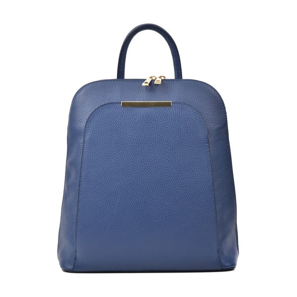 Modrý dámsky kožený batoh Renata Corsi