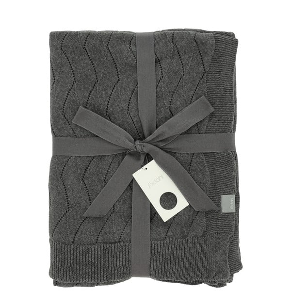 Sivá pletená deka 130x170 cm Gentle – Södahl-image-3