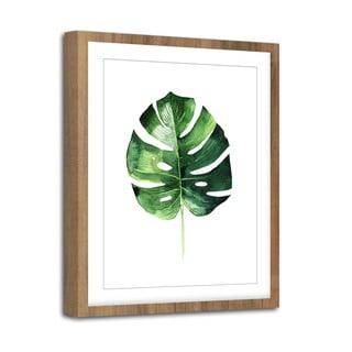 Obraz Styler Modernpik Greenery Wooden Monstera, 30 × 40 cm