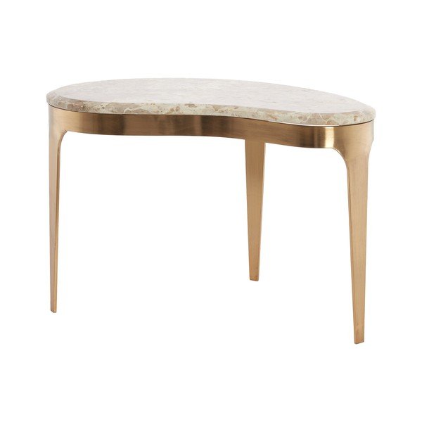 Konferenčný stolík s mramorovou doskou v bronzovej farbe/taupe 39x65 cm Giulio – Light & Living-image-3