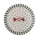 Biely dezertný tanier s vianočným motívom z kameniny ø 16 cm Yule – Bloomingville