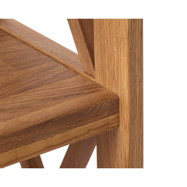 Regál z dubového dreva v prírodnej farbe 70x124 cm X-Shelf – Unique Furniture-image-3