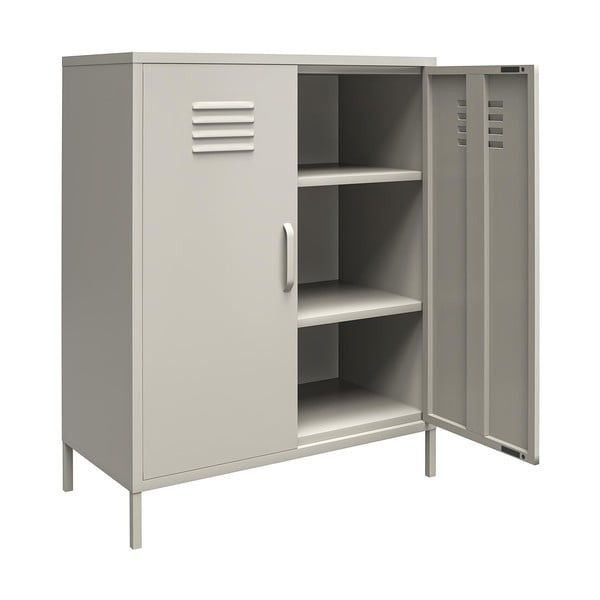 Svetlosivá kovová skrinka 79x100 cm Bradford – Støraa-image-2