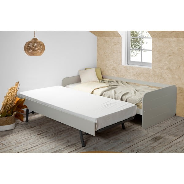 Sivá detská posteľ s výsuvným lôžkom Marckeric Redona, 90 x 190 cm-image-1