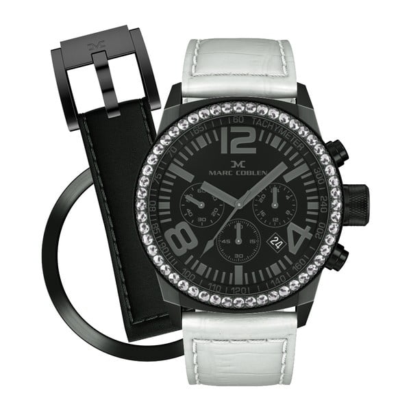 Dámske hodinky Marc Coblen s remienkom a krúžkom na ciferník naviac P48