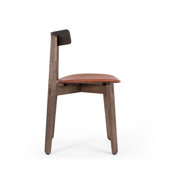 Hnedé/koňakovohnedé jedálenské stoličky v súprave 2 ks z dubového dreva Nora – Gazzda-image-2