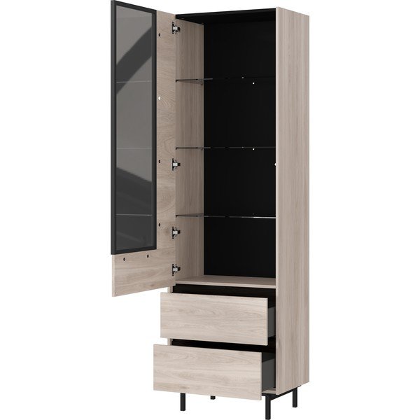 Vitrína v dekore duba 64x206 cm Cantoria - Germania-image-4