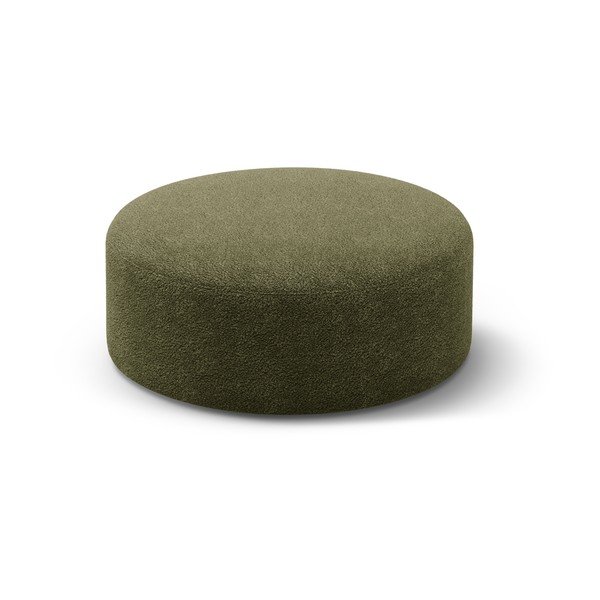 Zelený taburet z textílie buklé Dia – Micadoni 