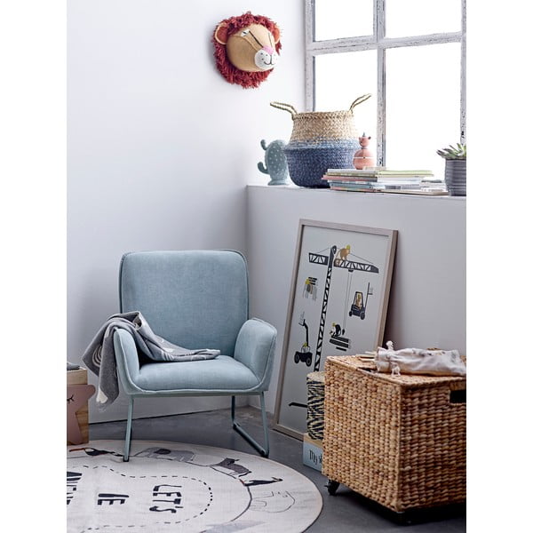 Biely koberec Bloomingville Mini Animals, ø 130 cm-image-1