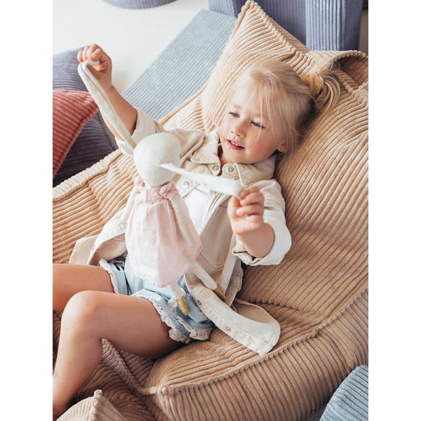 Svetlohnedý menčestrový detský sedací vak Chair – Wigiwama-image-4