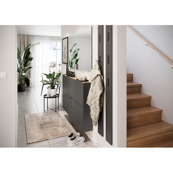 Antracitová výklopná skrinka na topánky Ameca – Germania-image-3