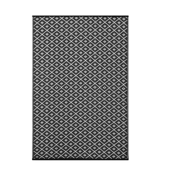 Čierno-biely obojstranný vonkajší koberec Green Decore Brokena, 120 × 180 cm