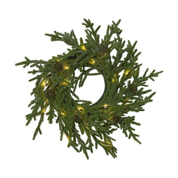 Vianočný veniec s LED osvetlením Star Trading Lummer, ø 38 cm-image-1